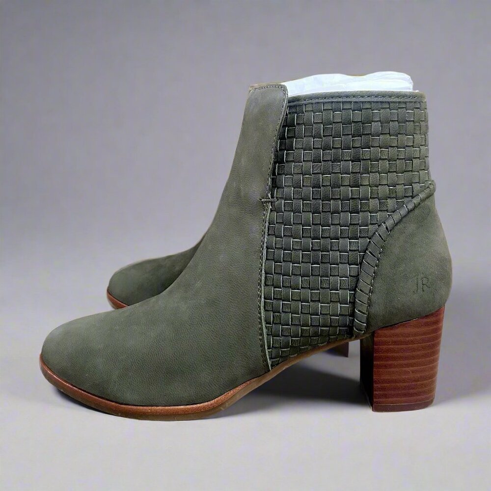 Jack Rogers olive suede Deborah boots, size 8, NEW IN BOX!